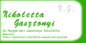 nikoletta gasztonyi business card